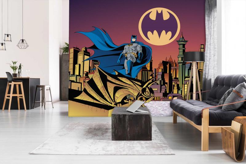 Batman Skyline Mural - Déco Wallpaper